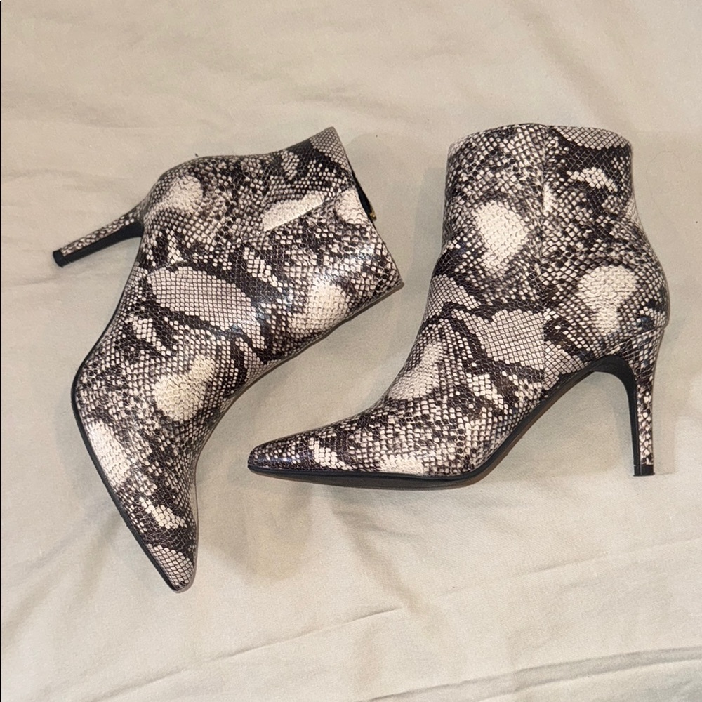 Snakeskin Ankle Boots
